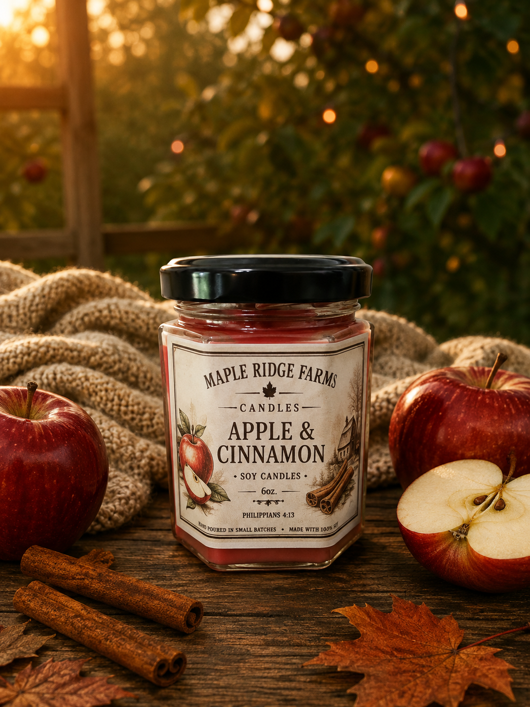 Apple & Cinnamon Soy Candle