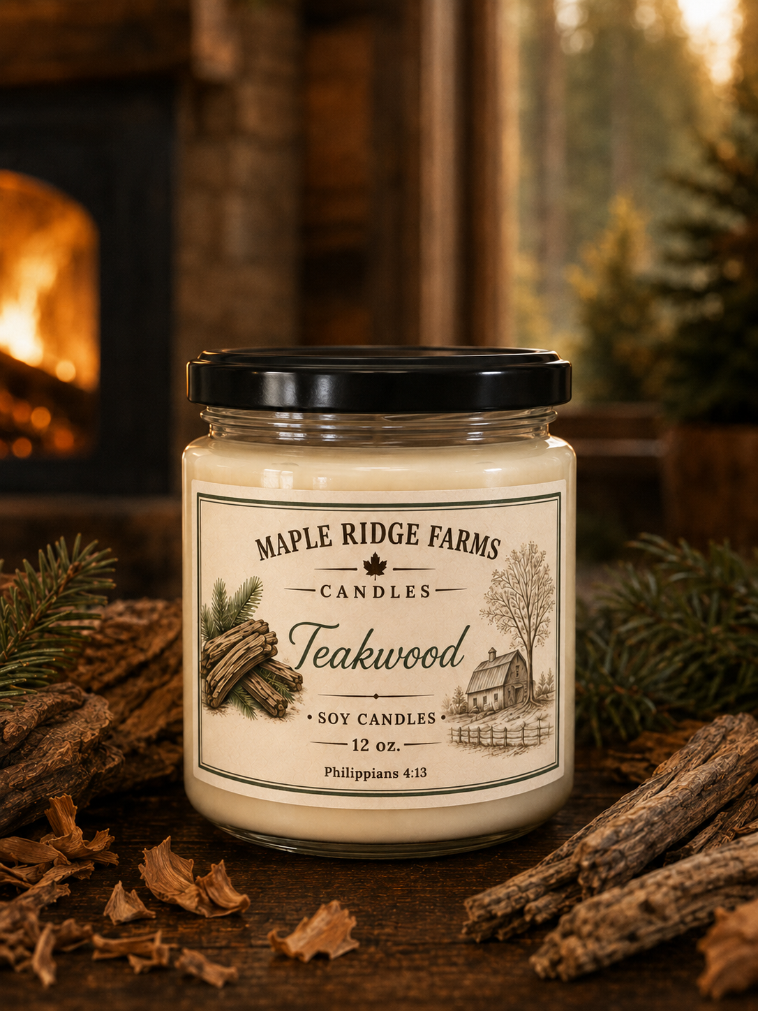 Teakwood Soy Candle