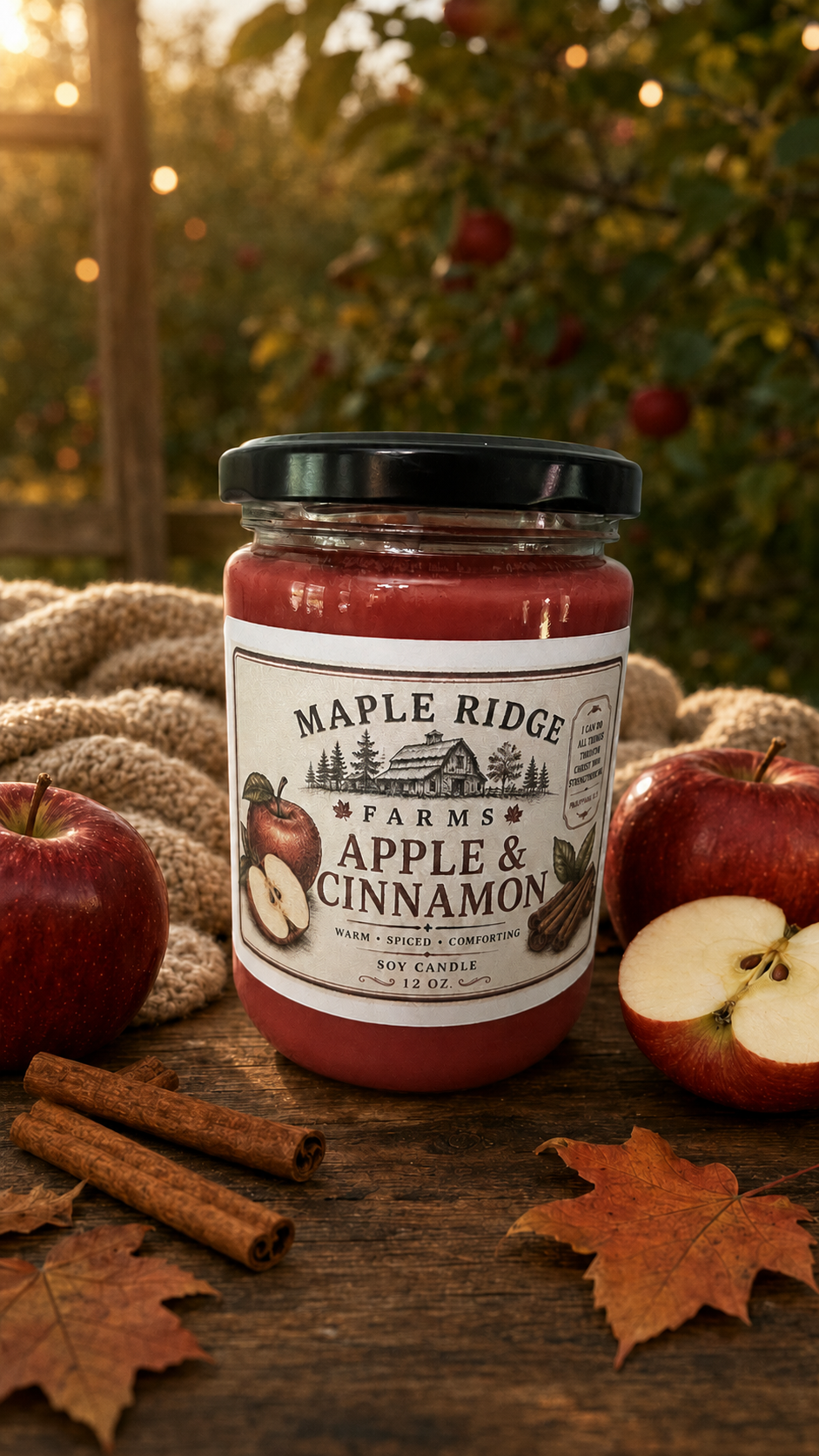 Apple & Cinnamon Soy Candle