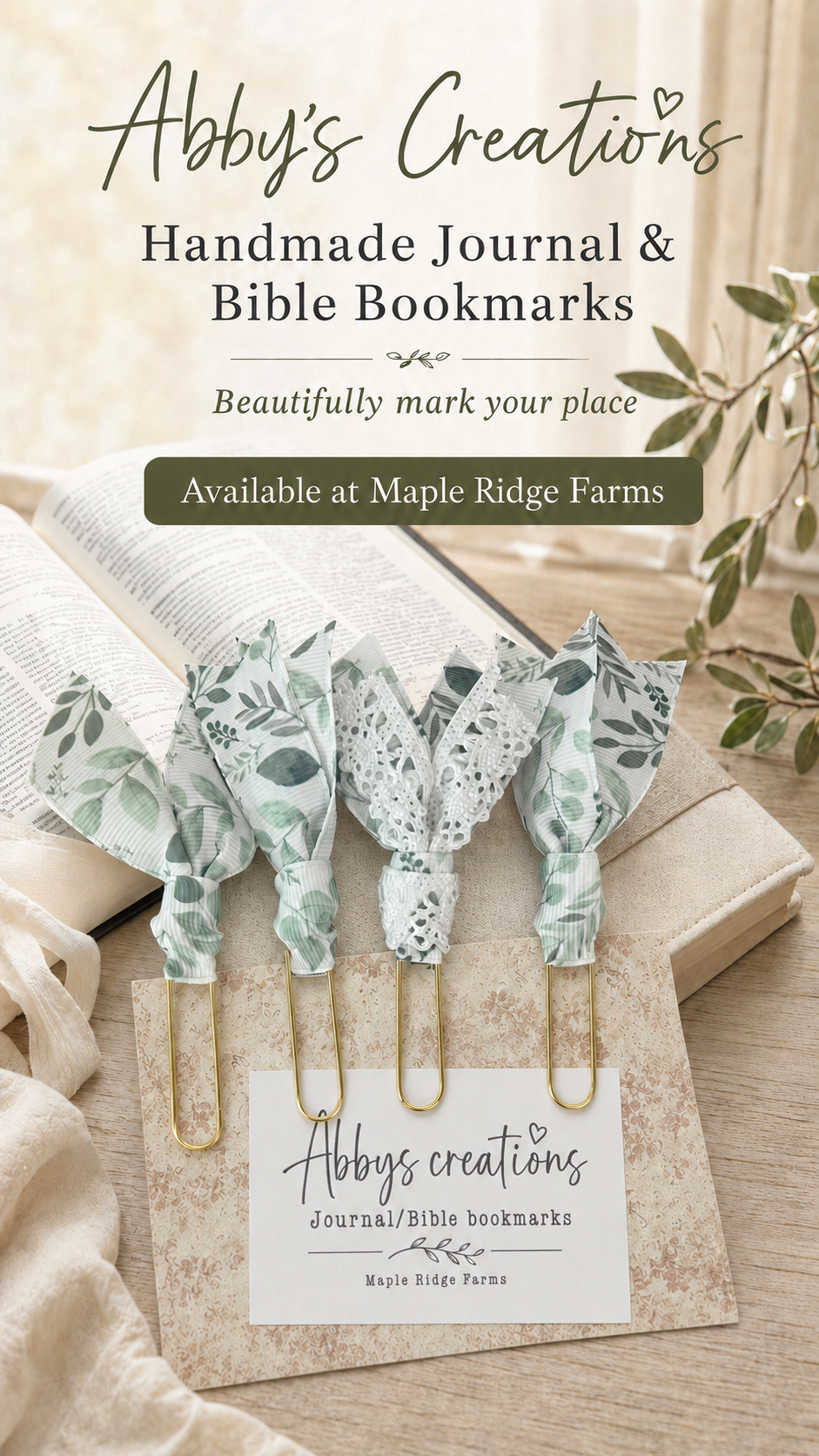 Abby's Creations Journal & Bible Bookmarks
